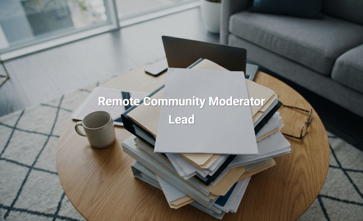 Job Description for Remote Community Moderator Lead
